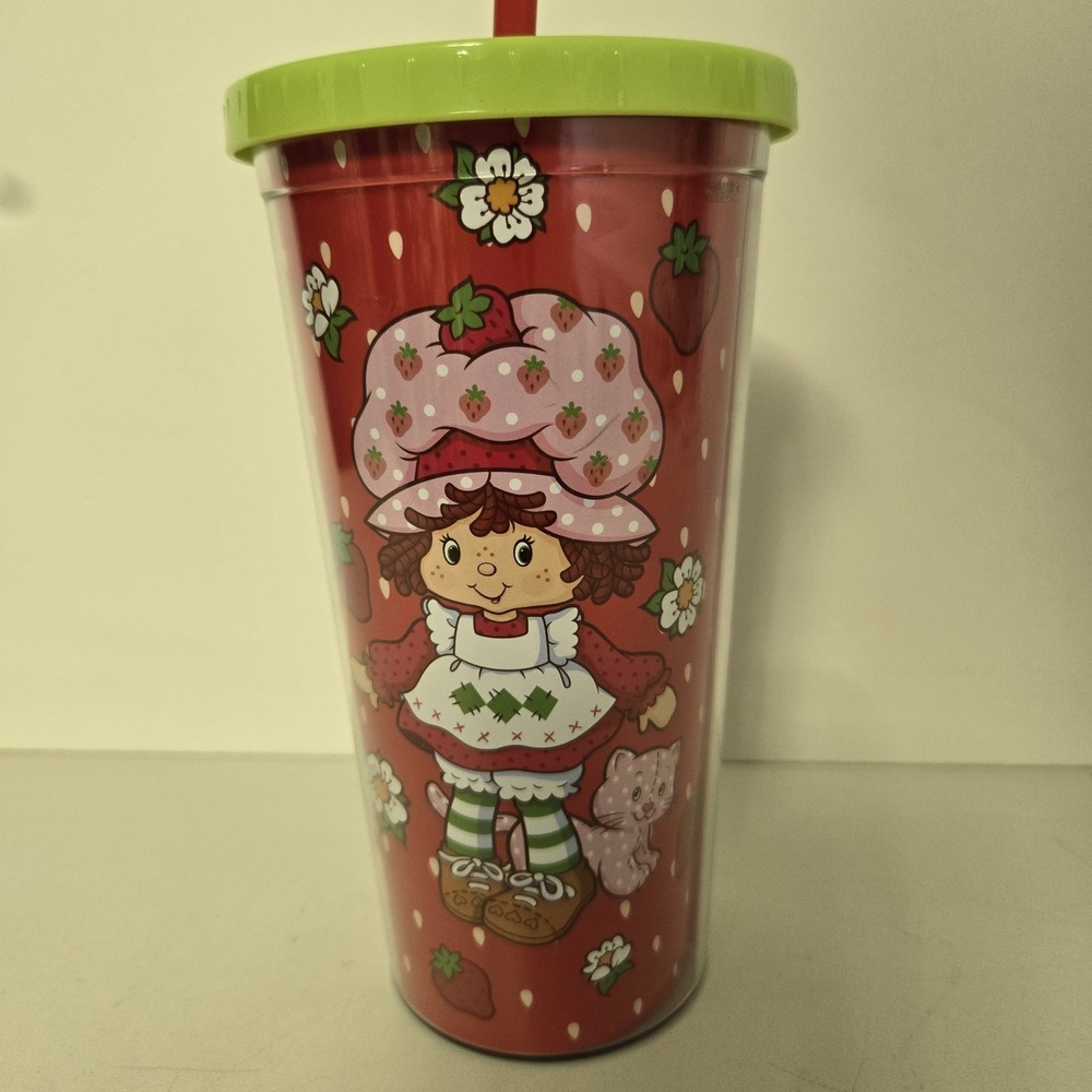 Strawberry Shortcake Pink 20 oz. Double Wall Tumbler and Straw Only‎ 2025 NEW